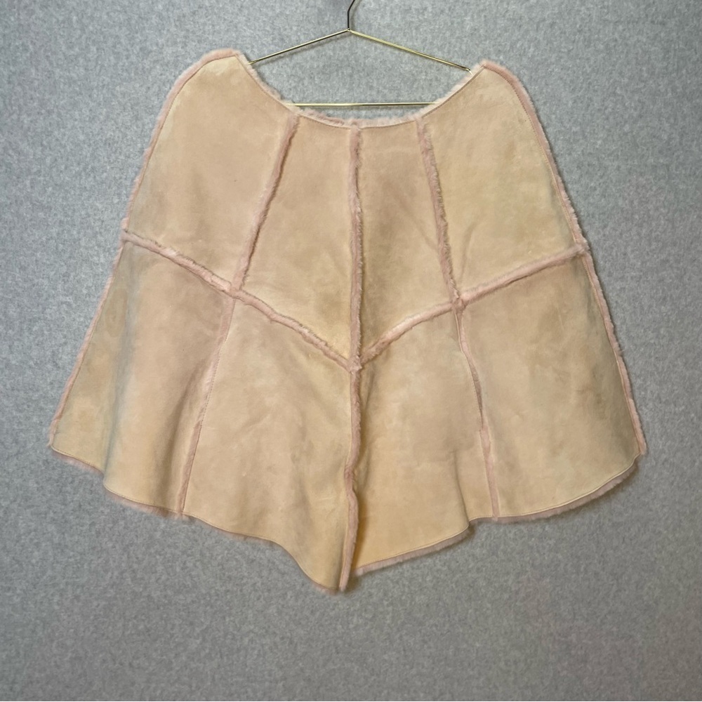 Ugg Leather Sherpa Lined Pink Poncho